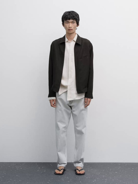 Massimo Dutti Джинсы свободного кроя, антрацитово-серый