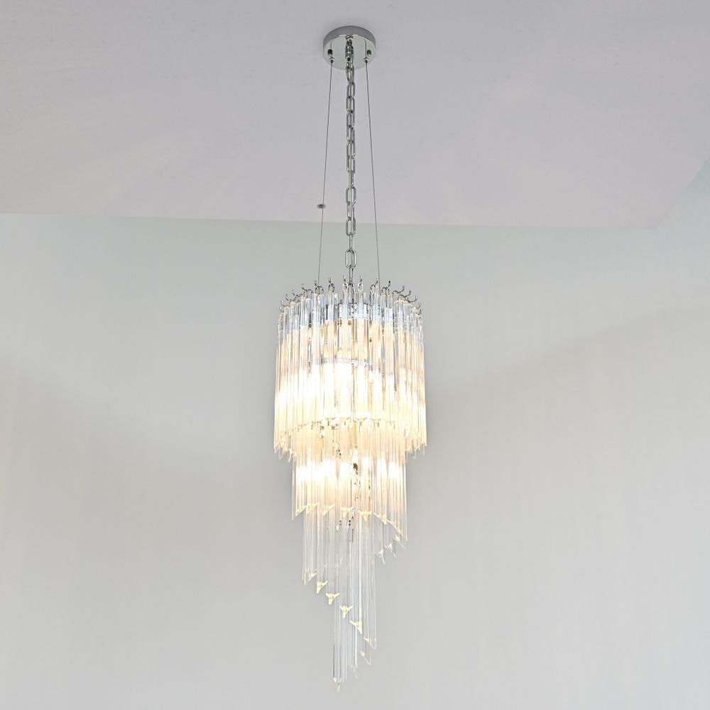 Подвесная Люстра Odeon Chandelier Helix Clear 29 By Imperiumloft
