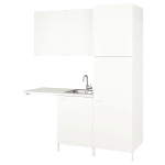 Комбинация для ванной - IKEA ENHET, 180х63.5х222.5 см, белый, ЭНХЕТ ИКЕА
