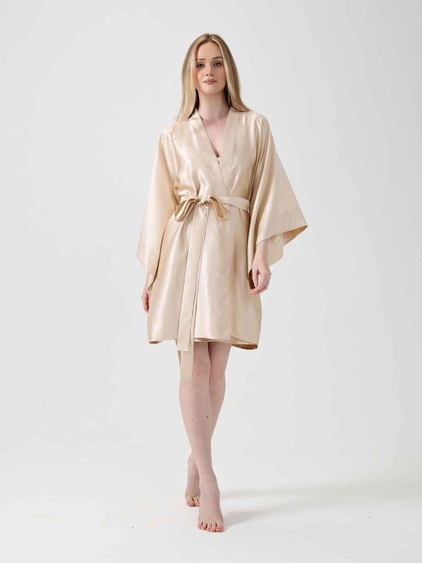 Халат кимоно OnSilk Assami mini Карамель S