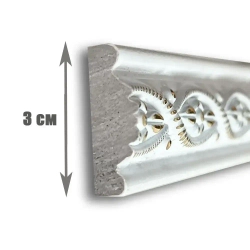 Багет интерьерный 2 шт. декоративный профиль 30*14*1200 Белый с золотом "Афины" (ПИ30А)