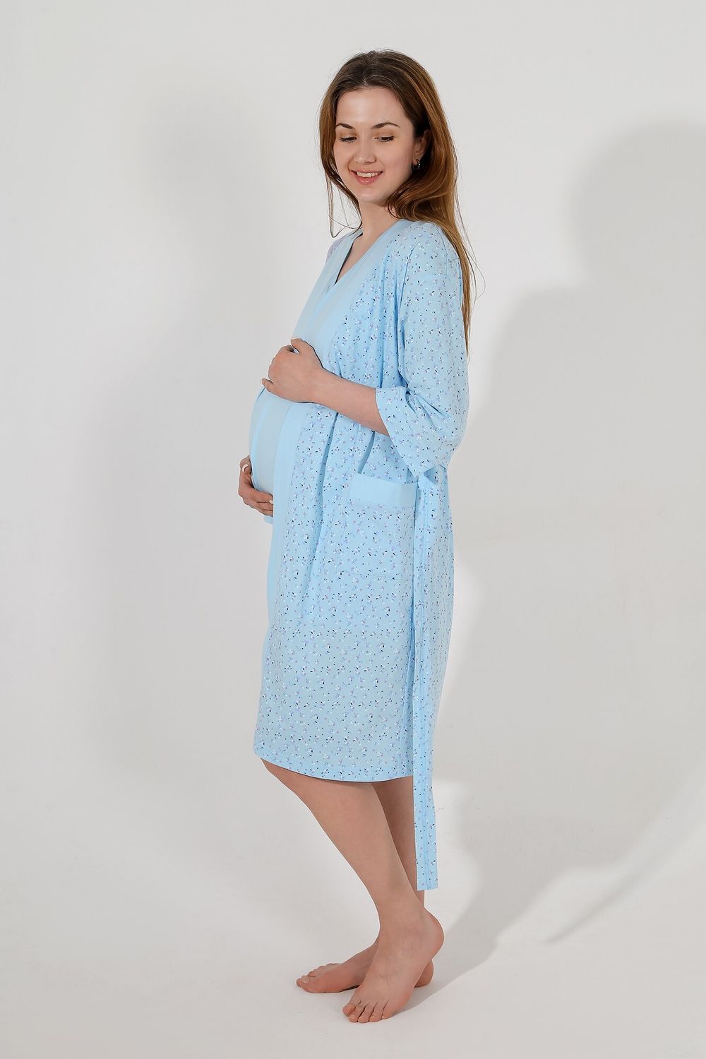 Халат женский Мамочка-6.1 Виотекс ГОЛУБОЙ