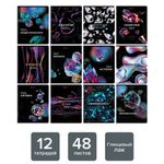 Тетради предметные, КОМПЛЕКТ 12 ПРЕДМЕТОВ, "MAGICAL", 48 л., матовая ламинация, фольга, BRAUBERG, 404610