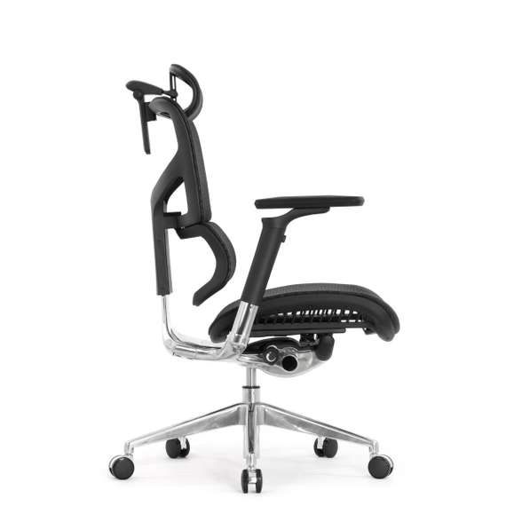 Кресло EXPERT 2 SAIL HSAM 01 (подлокотник 6D(360), подголовник 5D, сетка черная / каркас черный)