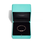 Браслет из розового золота с бриллиантами, Tiffany 💠 T Wire Collection Pave