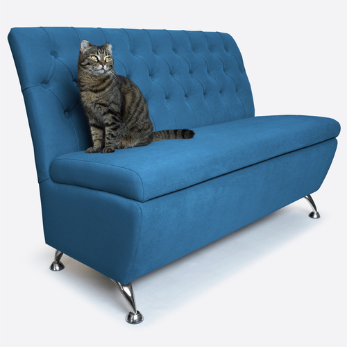 Диван прямой "Форма" Dream Denim (синий) 120 см