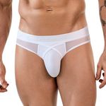 Мужские трусы брифы белые с сеткой Clever Moda EROS BRIEF 184901