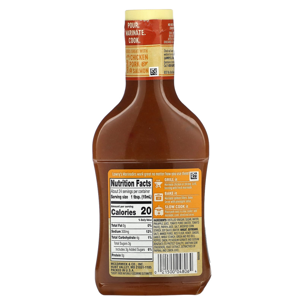 Lawry's, маринад, гавайский с соками тропических фруктов, 354 мл (12 жидк. унций)