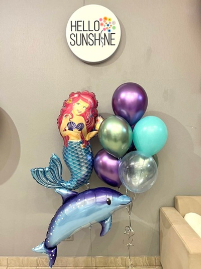 Набор шаров Русалка и Дельфин