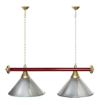 Лампа STARTBILLIARDS 2 пл. (плафоны зеленые,штанга золотая,фурнитура золото)