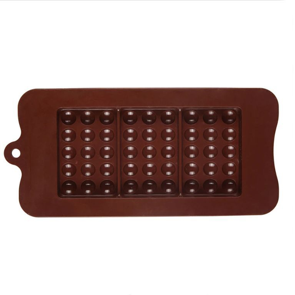 Форма силиконовая для шоколада «Плитки с шариками 3 в 1»