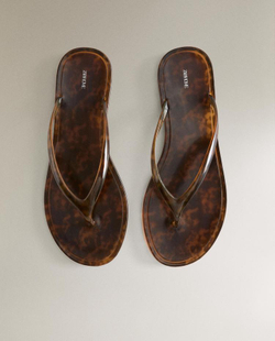 ZARA HOME САНДАЛИИ НА ПЛОСКОЙ ПОДОШВЕ JELLY, КОРИЧНЕВЫЙ