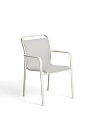 Уличный стул Luri из алюминия цвета экрю и бежевого текстиля