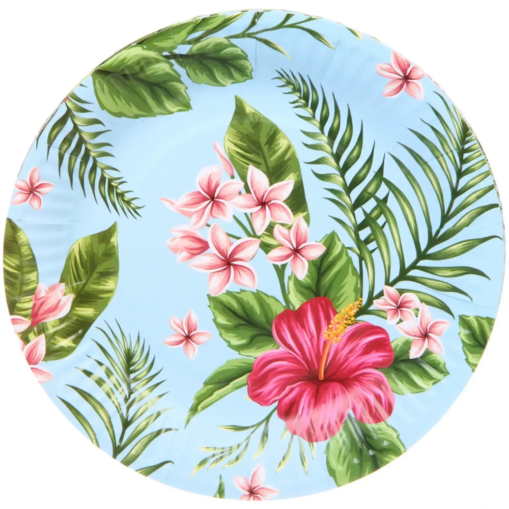 Тарелка бумажная 18 см в наборе 10 шт «Тропическое настроение»