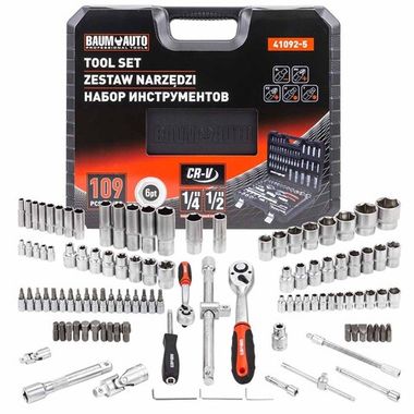 Набор инструментов в пластиковом кейсе (109 предметов) Baum Auto BM-41092-5