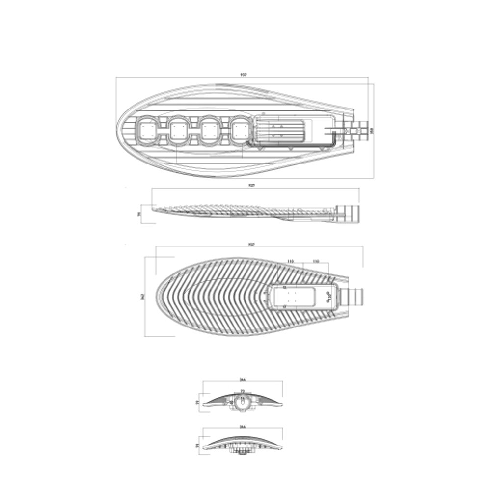 Уличный светильник ЭРА SPP-5-200-5K-W 200Вт 5000К 30000лм IP65 КСС Ш-aб IC-COB 48-60мм | Уличные консольные светильники