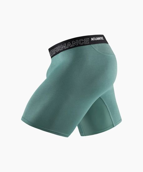 Трусы мужские боксеры (1 шт) удлиненные, Atlantic MH-1181 бамбук, изумрудный