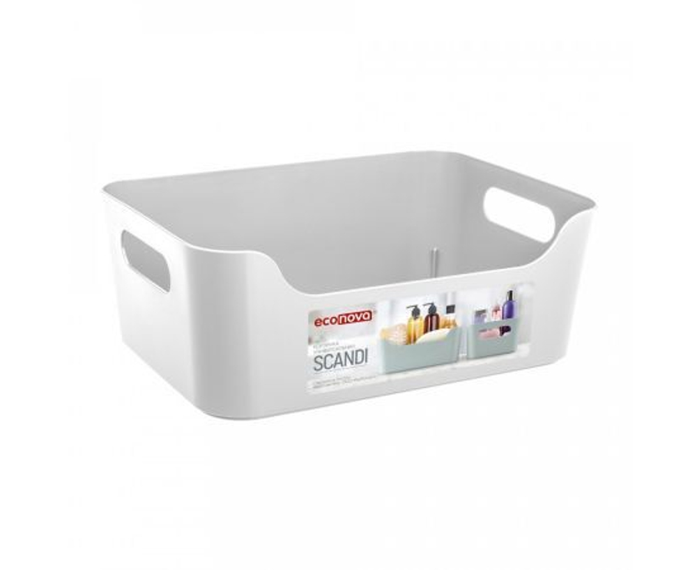 Корзина универсальная Бытпласт Scandi 17х12х7,5см 1,2л пластик, белый