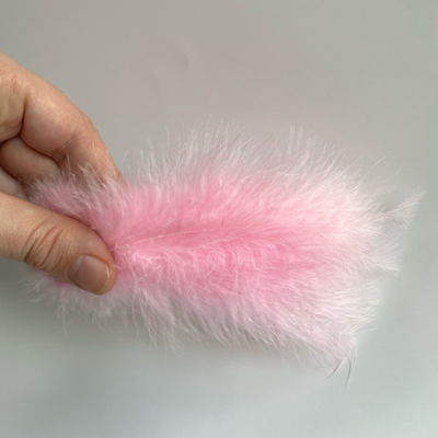 Перья марабу розовые 2 сорт 15 шт.