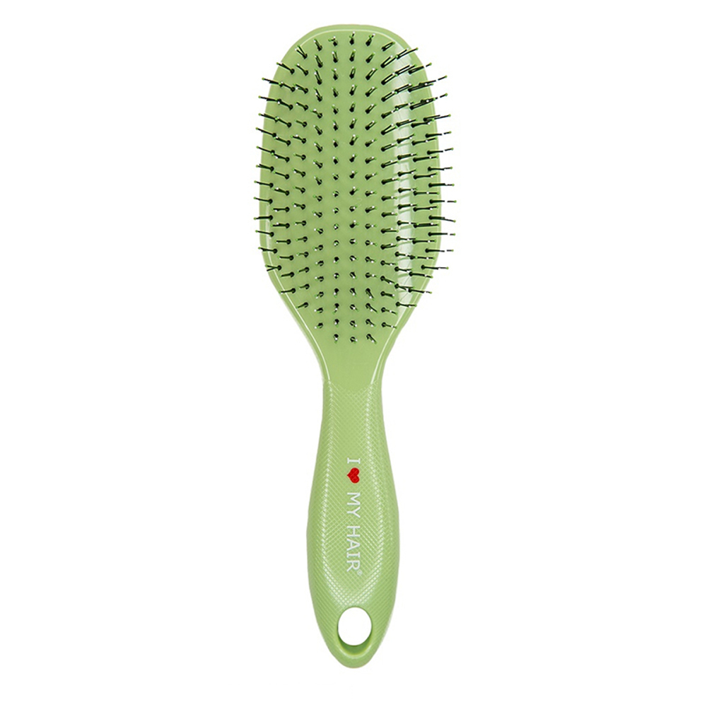 Парикмахерская щётка I Love My Hair "Spider Classic" 1502 L, глянцевая зелёная