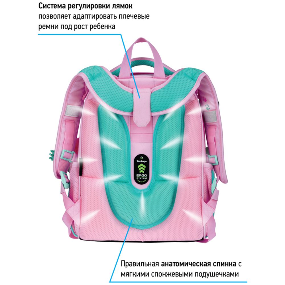 Ранец Berlingo Expert Princess cat 37*28*16см, 2 отд., с анатомической спинкой