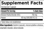 Designs For Health - BHC120 - Betaine HCl with Pepsin - 120 capsules
