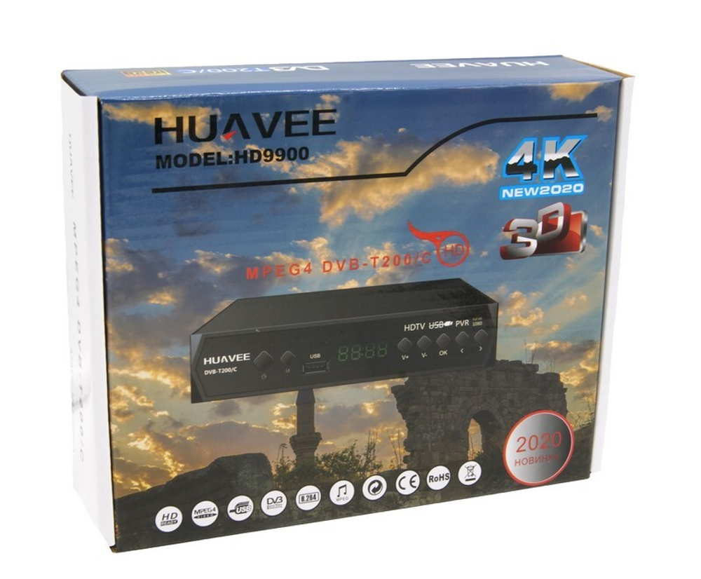 Цифровая ТВ приставка DVB-T2 HUAVEE T200/C HD9900 + HD плеер