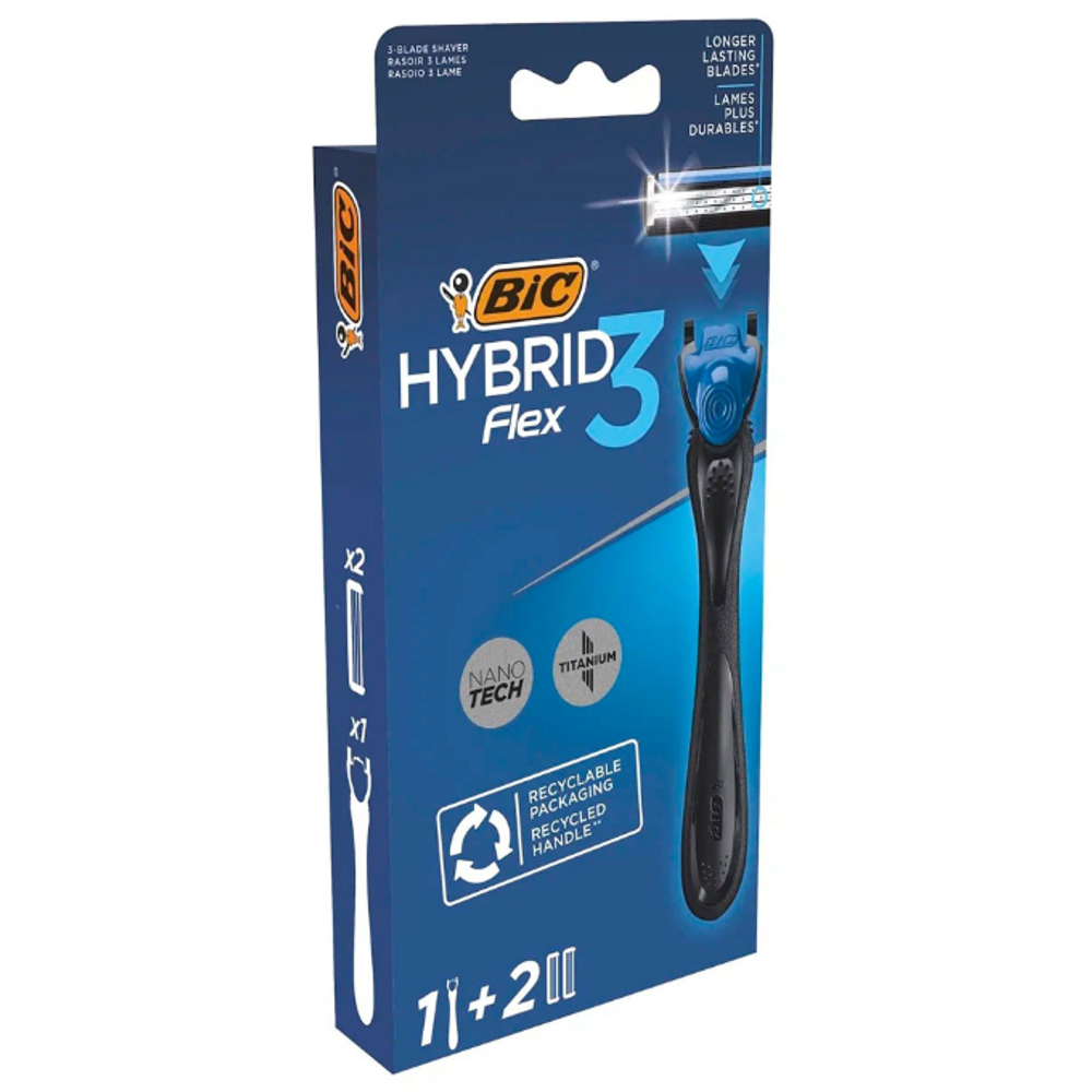 BIC Hibrid flex3 станок + 2 лезвия