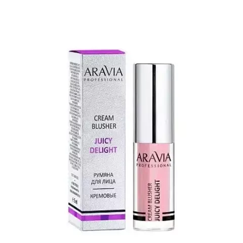 Румяна жидкие кремовые, тон 01 JUICY DELIGHT, 5 мл ARAVIA Prof