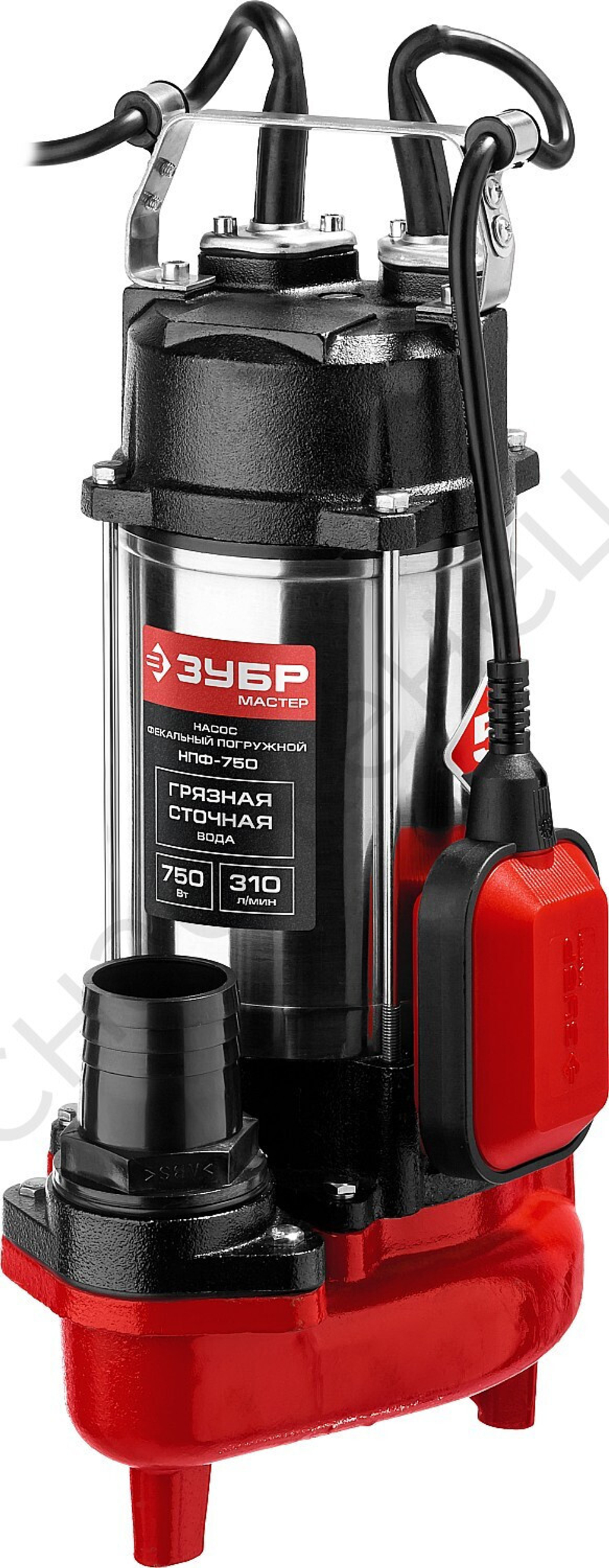 ЗУБР 750 Вт, фекальный насос (НПФ-750)