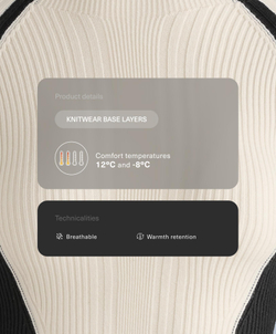 Oysho Футболка базового слоя из контрастной трикотажной ткани в рубчик, бежевый/черный