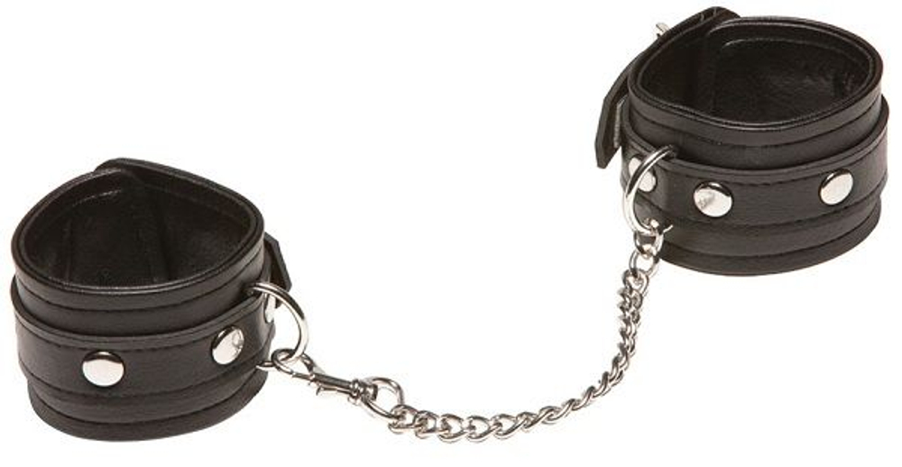 Оковы на цепи с карабином (Цвет: черный)