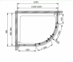 Душевой уголок Cezares Eco 90х120 ECO-RH-2-120/90-C-Cr стекло прозрачное/профиль хром