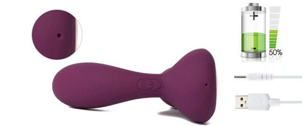 Стимулятор простаты Svakom Vicky , 35 режимов вибрации (10 см, фиолетовый) (Цвет: фиолетовый с золотым)