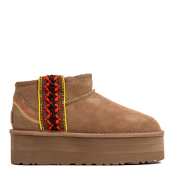 UGG Classic Ultra Mini Braid Platform Chestnut