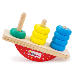 Балансир "Пирамидка", развивающая игрушка для детей, обучающая игра из дерева