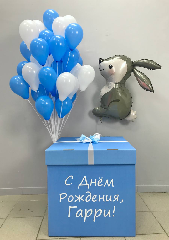 BOX с шарами 5дм. 50шт. + фигура