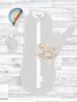 Комплект для новорожденного Mjölk White Sand {пеленальный кокон, шапочка, антицарапки}