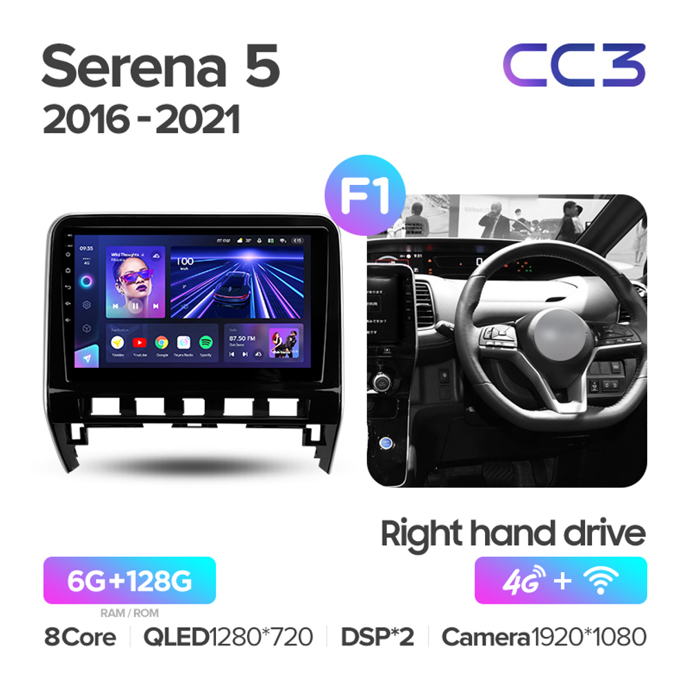 Teyes CC3 10,2" для Nissan Serena 5 2016-2021 (прав)