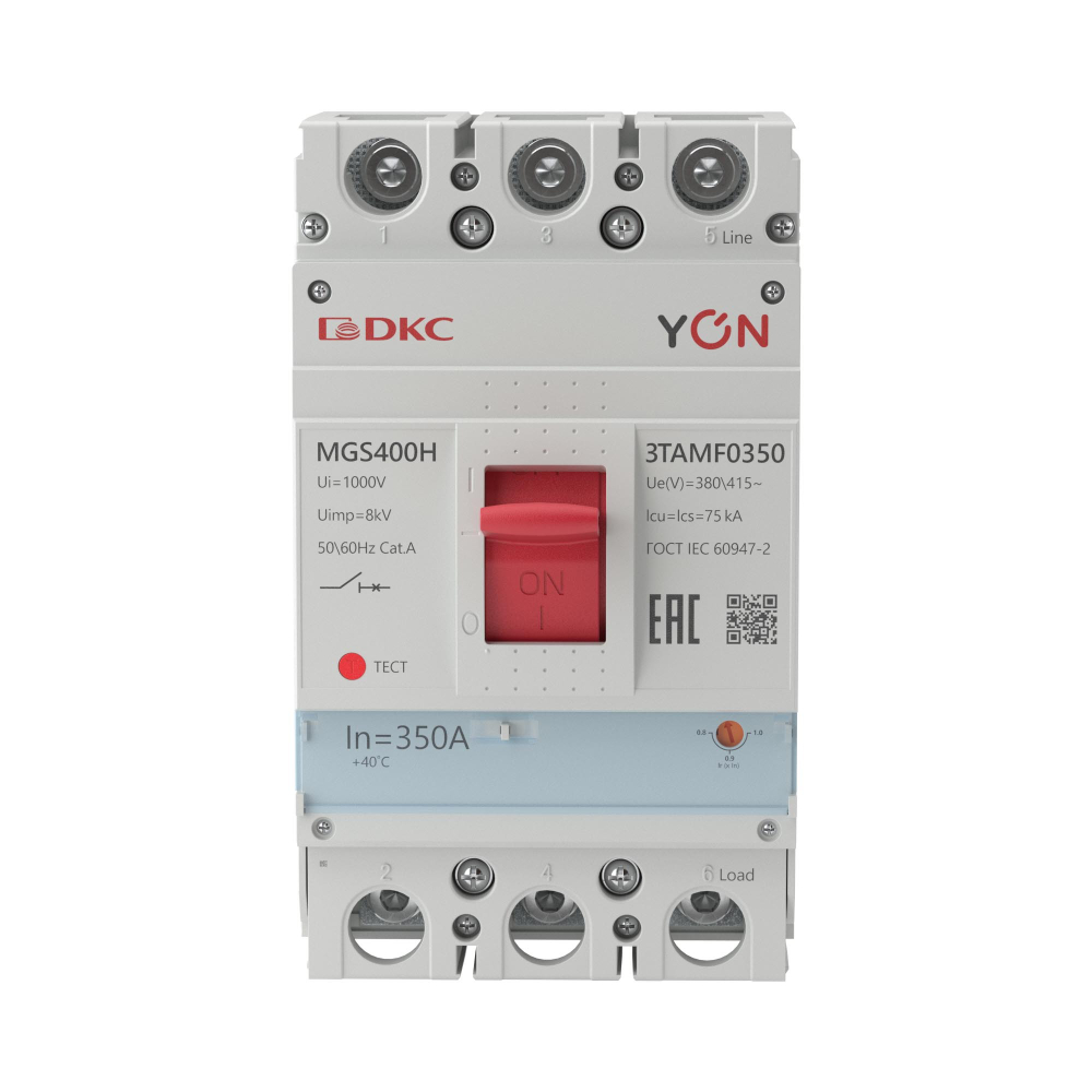 Авт. выкл. YON MGS400 3P 280-350A 75kA