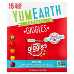 YumEarth, iHerb, органические снеки, фруктовый вкус, 15 упаковок по 14 г (0,5 унции)