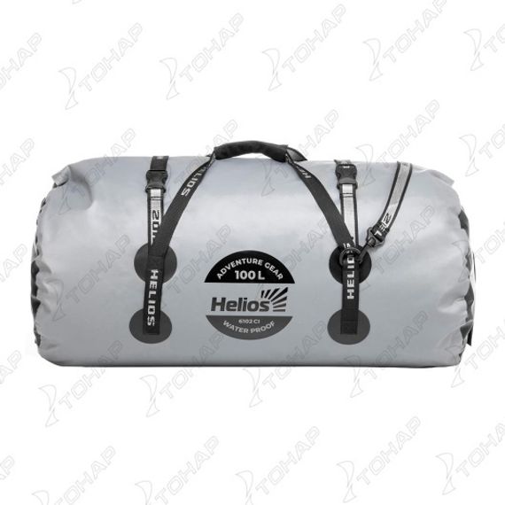 Гермобаул 100 л (ПВХ, серый/черный) (HS-GB-100-GB) Helios