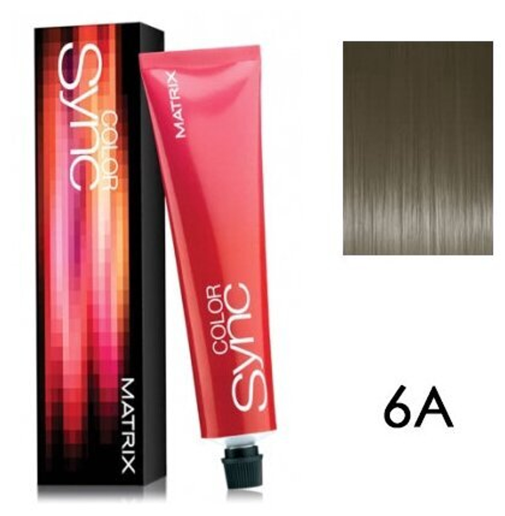 Matrix SoColor Sync краска для волос, 6A темный блондин пепельный, 90 мл