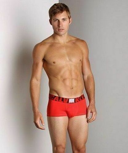 Мужские трусы боксеры Calvin Klein X Word Trunk Crimson( боксеры красные с черной резинкой и красными буквами)