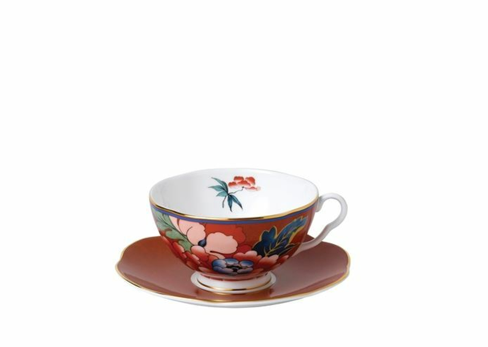 Wedgwood - Paeonia Blush Red Чашка с блюдцем для чая 320мл / артикул   40032094  / GTIN 701587384056