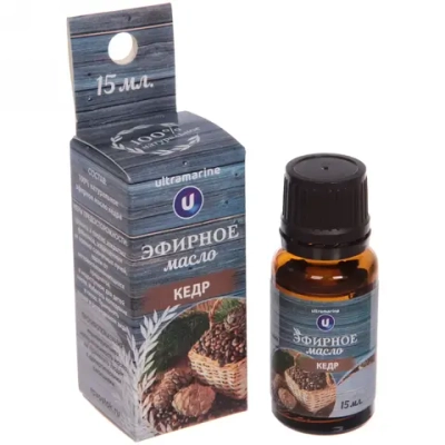 Масло эфирное 15мл «Кедр» ULTRAMARINE