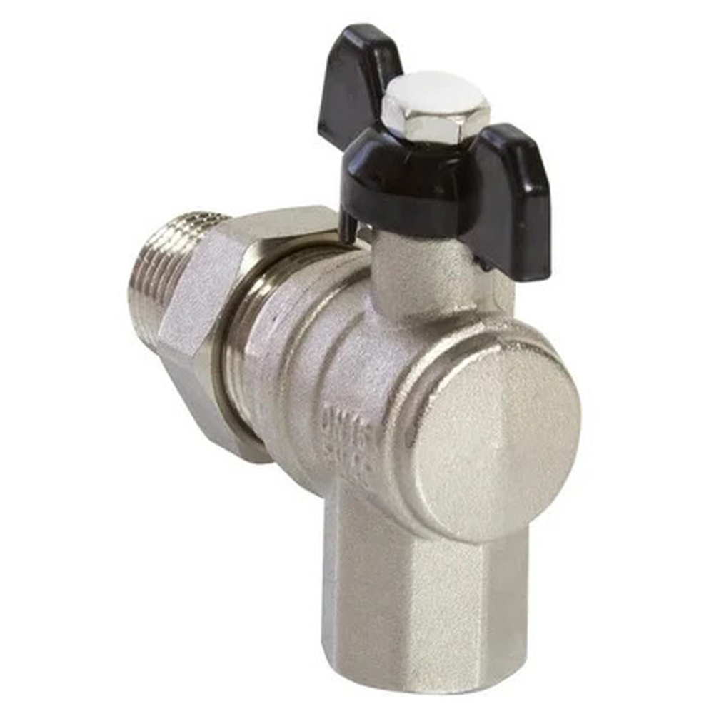 Кран VRT шаровой со сгоном угловой 1/2" бабочка