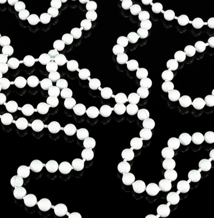 Цепь управления металлическая 4,5х6 мм для рулонных и римских штор, цвет белый