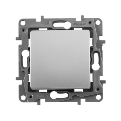 Выключатель кнопочный 1-клавишный с нормально-открытым/нормально-закрытым контактом 6А 250В алюминий ETIKA Legrand