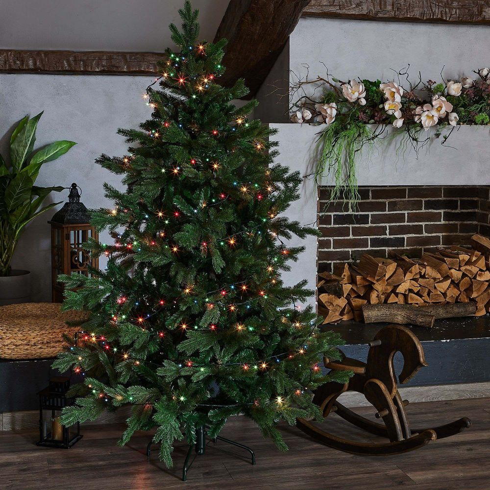 UDL-S0500-100-DGA MULTI IP20 MINI Гирлянда с контроллером. 5м. 100 миниламп накаливания. Разноцветный свет. Провод зеленый. TM Uniel.